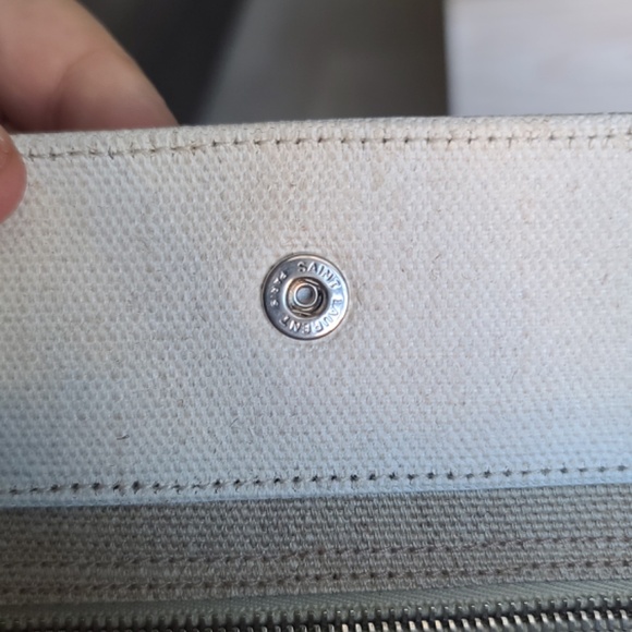 USED ONLY TWICE - RIVE GAUCHE 'LARGE' TOTE BAG IN PRINTED CANVAS AND LEATHER - Picture 14 of 17